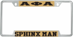 View Buying Options For The Alpha Phi Alpha Sphinx Man License Plate Frame