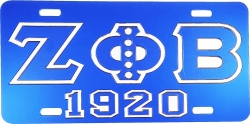 View Buying Options For The Zeta Phi Beta Pearls 1920 Mirror License Plate