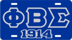 View Buying Options For The Phi Beta Sigma 1914 Outline Mirror License Plate