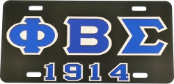 View Buying Options For The Phi Beta Sigma 1914 Outline Mirror License Plate