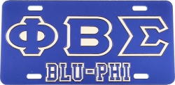 View Buying Options For The Phi Beta Sigma Blu-Phi Outline Mirror License Plate