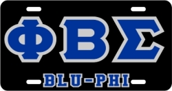 View Buying Options For The Phi Beta Sigma Blu-Phi Outline Mirror License Plate