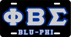 View Buying Options For The Phi Beta Sigma Blu-Phi Outline Mirror License Plate