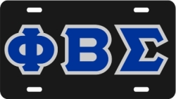 View Buying Options For The Phi Beta Sigma Outline Mirror License Plate