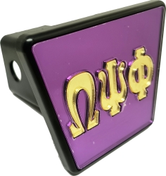 View Buying Options For The Omega Psi Phi Greek Letter Trailer Hitch Cover
