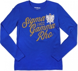 View Buying Options For The Big Boy Sigma Gamma Rho Divine 9 S3 Long Sleeve Ladies Tee
