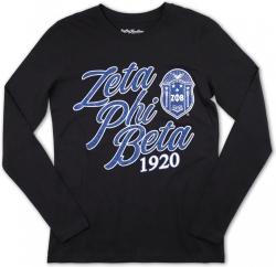 View Buying Options For The Big Boy Zeta Phi Beta Divine 9 S3 Long Sleeve Ladies Tee