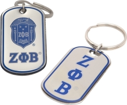 View Buying Options For The Zeta Phi Beta Epoxy Coated Dog Tag Key Ring