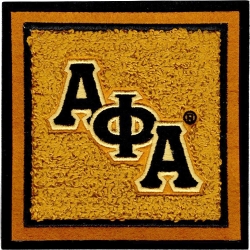 View Product Detials For The Alpha Phi Alpha Square Chenille Sew-On Patch
