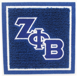 View Product Detials For The Zeta Phi Beta Square Chenille Sew-On Patch