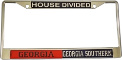 View Buying Options For The Georgia + Georgia Southern House Divided Split License Plate Frame