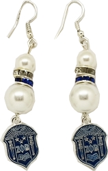 View Buying Options For The Zeta Phi Beta Crest Pearl Earrings