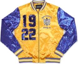 View Buying Options For The Big Boy Sigma Gamma Rho Divine 9 S3 Satin Ladies Sequins Jacket