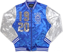 View Buying Options For The Big Boy Zeta Phi Beta Divine 9 S3 Satin Ladies Sequins Jacket