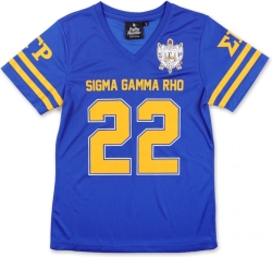 View Buying Options For The Big Boy Sigma Gamma Rho Divine 9 Womens Football Jersey Tee