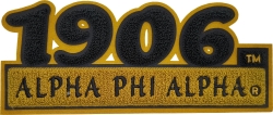 View Buying Options For The Alpha Phi Alpha 1906 Bar Design Chenille Iron-On Patch