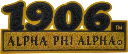 View Product Detials For The Alpha Phi Alpha 1906 Bar Design Chenille Iron-On Patch