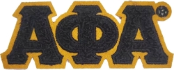 View Buying Options For The Alpha Phi Alpha Small Chenille Connected Letter Iron-On Patch