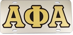 View Buying Options For The Alpha Phi Alpha Outlined Color Mirror License Plate