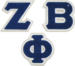View Buying Options For The Zeta Phi Beta Glitter Chenille Letter Iron-On Patch Set