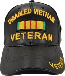 View Buying Options For The Disabled Vietnam Veteran PU Leather Mens Cap
