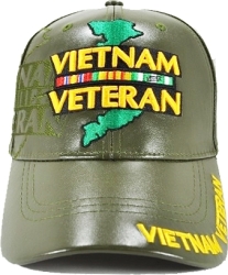 View Buying Options For The Vietnam Veteran Map Shadow PU Leather Mens Cap