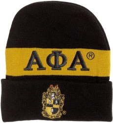 View Buying Options For The Alpha Phi Alpha Embroidered Knit Beanie