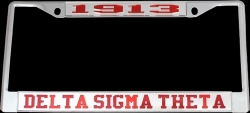 View Product Detials For The Delta Sigma Theta Year 1913 License Plate Frame