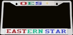 View Buying Options For The Eastern Star Letters License Plate Frame