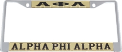 View Buying Options For The Alpha Phi Alpha Greek Letters License Plate Frame