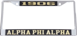 View Buying Options For The Alpha Phi Alpha Year 1906 License Plate Frame