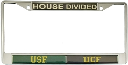View Buying Options For The South Florida + Central Florida (UCF) House Divided Split License Plate Frame