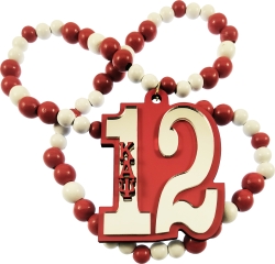 View Buying Options For The Kappa Alpha Psi Line #12 Mirror Wood Color Bead Tiki Necklace