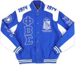 View Product Detials For The Big Boy Phi Beta Sigma Divine 9 S11 Mens Racing Twill Jacket