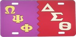 View Buying Options For The Omega Psi Phi + Delta Sigma Theta Split Mirror License Plate