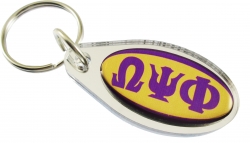 View Buying Options For The Omega Psi Phi Pear Shaped Domed Key Chain