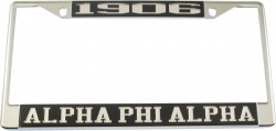 View Buying Options For The Alpha Phi Alpha 1906 License Plate Frame