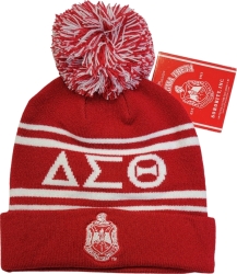 View Buying Options For The Buffalo Dallas Delta Sigma Theta Crest 1913 Ladies Knit Cuff Beanie Cap With Ball