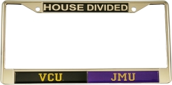 View Buying Options For The Virginia Commonwealth + James Madison House Divided Split License Plate Frame