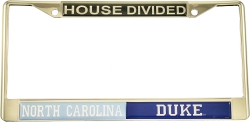 View Buying Options For The North Carolina + Duke House Divided Split License Plate Frame