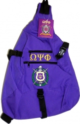 View Product Detials For The Buffalo Dallas Omega Psi Phi Sling Bag