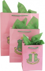 View Buying Options For The Alpha Kappa Alpha Crest Paper Gift Bag Set [Pre-Pack]