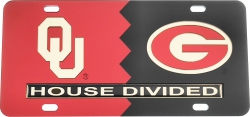 View Buying Options For The Oklahoma + Georgia House Divided Split License Plate Tag