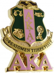 View Buying Options For The Alpha Kappa Alpha Crest Drop Letter Lapel Pin