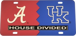 View Buying Options For The Alabama + Kentucky House Divided Split License Plate Tag