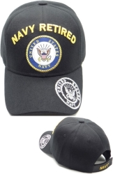 View Buying Options For The Navy Retired Arch Text Shadow On Bill Mens Cap
