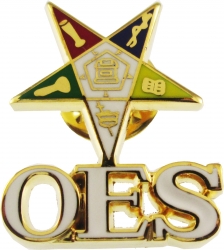 View Buying Options For The Eastern Star 3D Symbol Lapel Pin With Letters