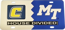 View Buying Options For The Tennessee at Chattanooga (UTC) + Middle Tennessee (MTSU) House Divided Split License Plate Tag