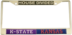 View Buying Options For The Kansas State + Kansas House Divided Split License Plate Frame