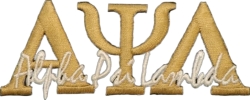 View Buying Options For The Alpha Psi Lambda Signature Iron-On Patch